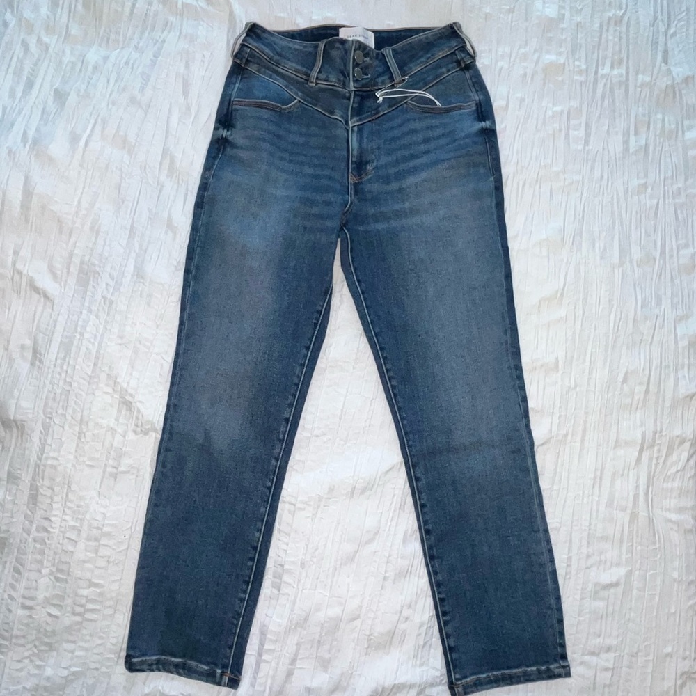 High rise straight jeans